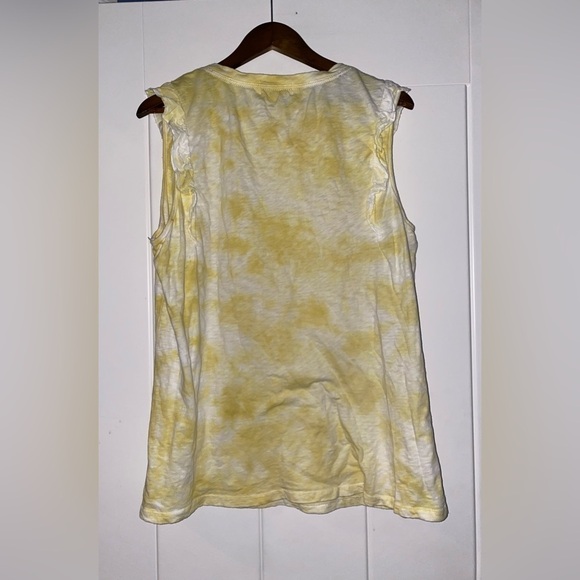 Knox Rose Round Neck Sleeveless Yellow Tie Dye Tank Top‎ Size XXL - Picture 5 of 7